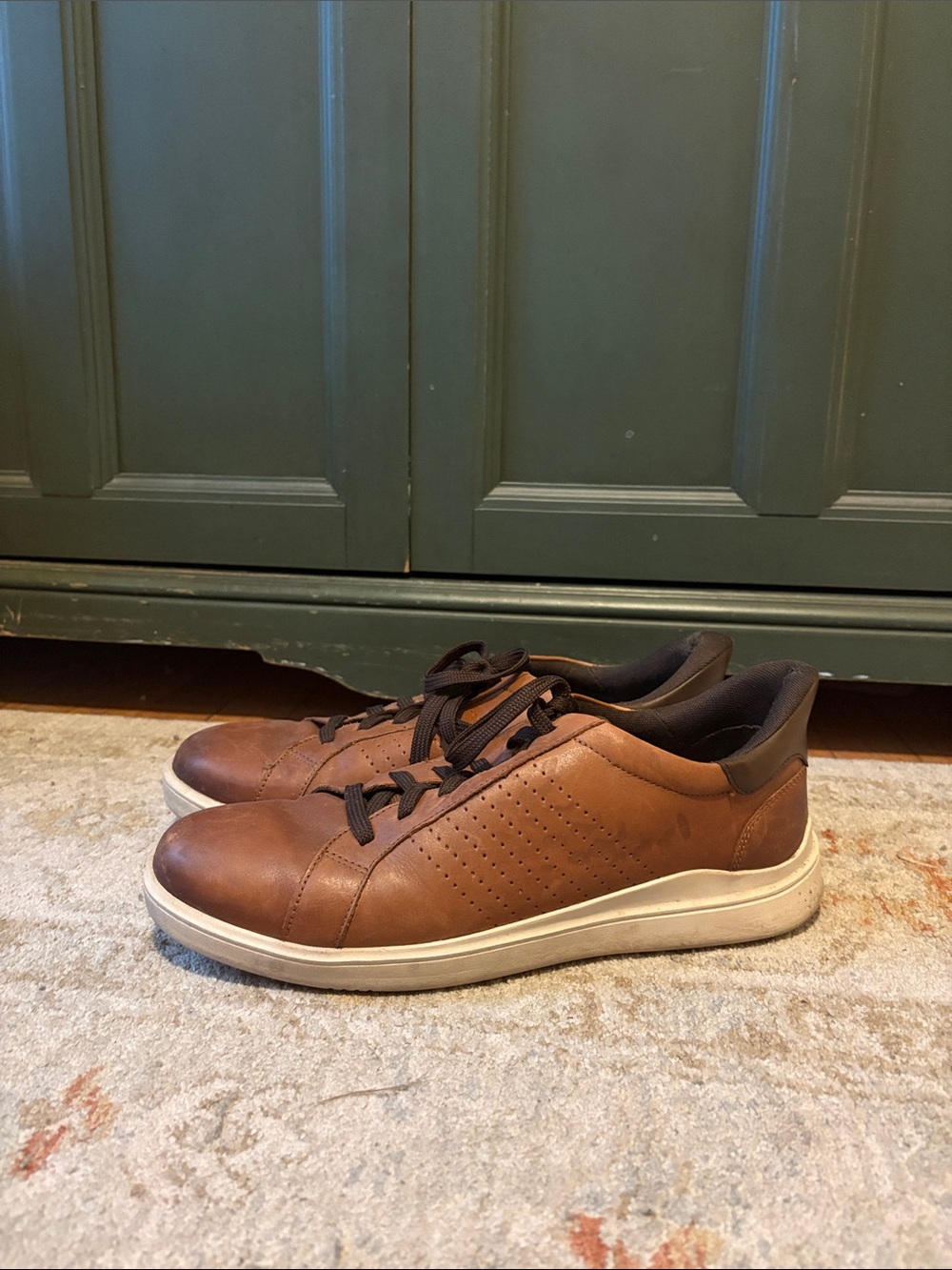 Rockport Men's Brown Leather Sneakers